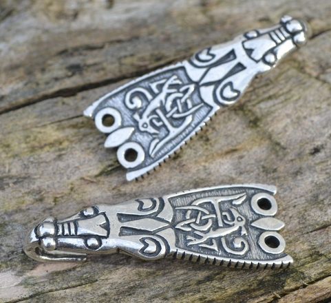 SILVER VIKING CLOAK HOOK, ENGLAND - 1 PIECE