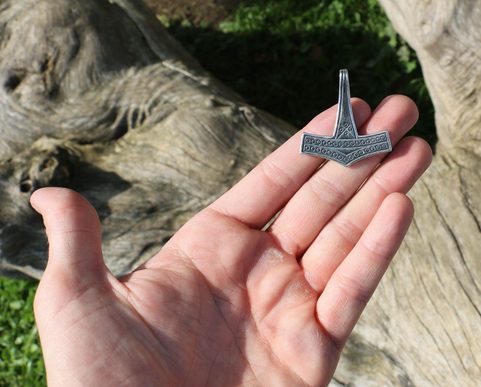 LARGE THOR'S HAMMER, ROMERSDAL, DENMARK, STERLING SILVER