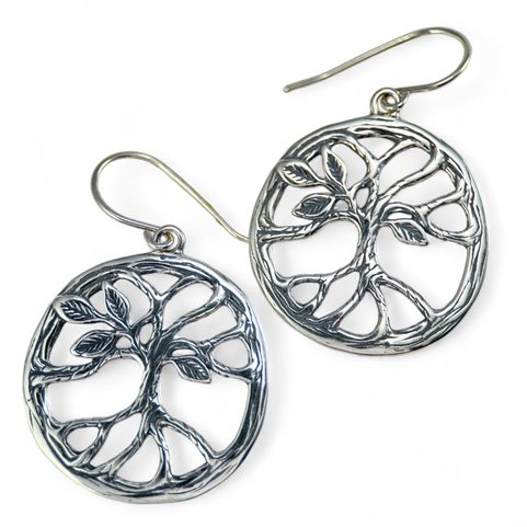 TREE - ARBOR, EARRINGS, SILVER