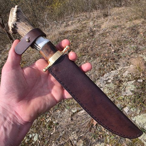 COUTEAU FORGÉ BOWIE FORBES AVEC FOURREAU