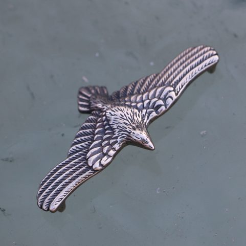 FLYING CROW - RAVEN PENDANT, STERLING SILVER