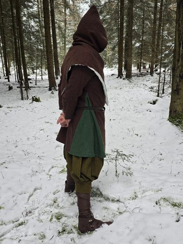 VIKING HOOD, LINED, WOOL AND LINEN, NORWAY