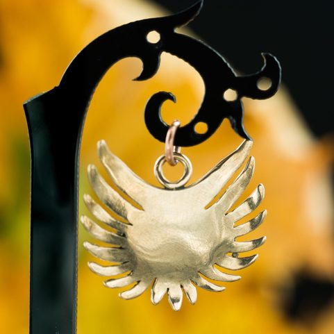 OWL HEAD, PENDANT, BRONZE