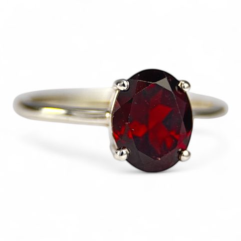 ALIOTH, RING, GARNET SILVER 925/1000