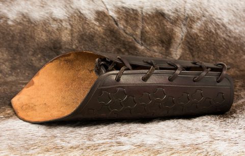 LEATHER BRACER IN A VIKING STYLE