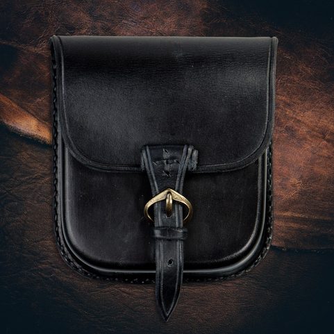GENTLEMAN, LEATHER BELT BAG - BLACK