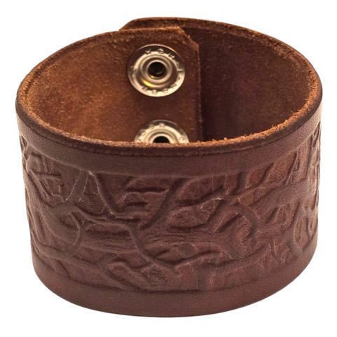 ROOTS, LEATHER WRISTLET, BROWN