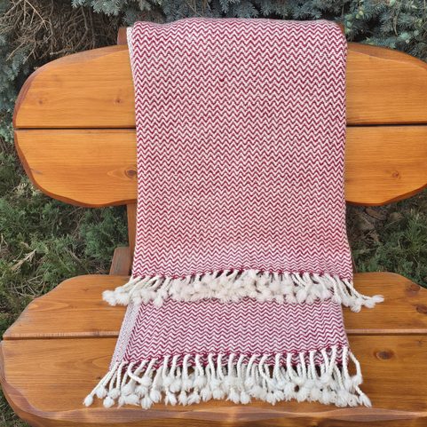 MERINO, COUVERTURE EN LAINE DES BALKANS, ZIGZAG