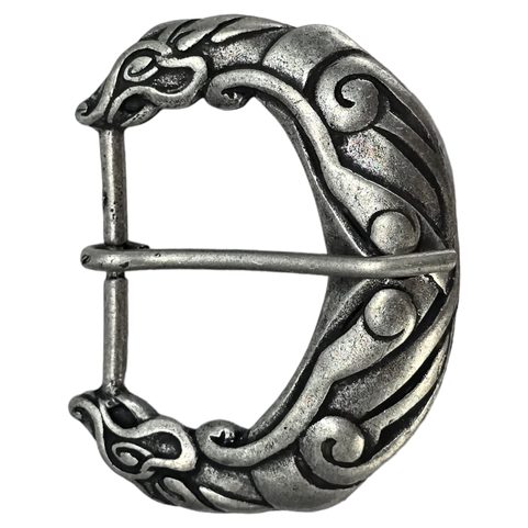 WOLF FENRIR BORRE STYLE - BELT BUCKLE ZINC