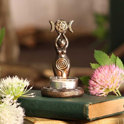 TRIPLE GODDESS TEA LIGHT 12CM