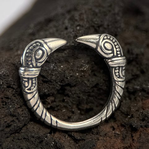 WINKINGER KRÄHE, SILBERRING, AG 925