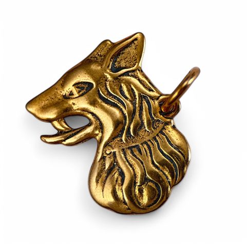GRENZHUND, TSCHECHOSLOWAKEI ARMY, 1930ER JAHRE, BRONZE-ANHÄNGER
