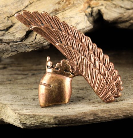 KNIGHT'S HELMET, PENDANT, BRONZE
