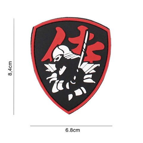 SAMURAI SHIELD, RED PATCH 3D PVC