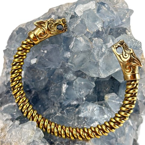 WOLF FENRIR, GEFLOCHTENES MESSINGARMBAND