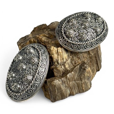 WIKINGER FIBEL, NACHBILDUNG AUS HEDEBY SILBER 925 - PAAR, 200G