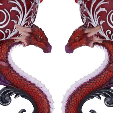 DRAGONS DEVOTION TWIN DRAGON HEART SET OF TWO GOBLETS