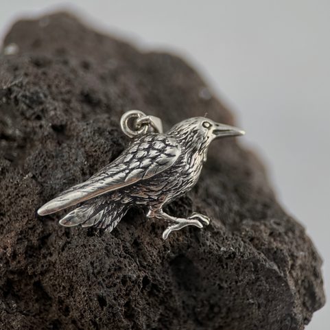 CROW, SILVER PENDANT, AG 925