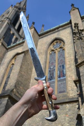 ICONOGRAPHY REPLICA OF A MEDIEVAL KNIFE, STAGE COMBAT