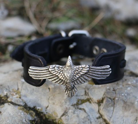 CORVUS, CROW, LEATHER BRACELET