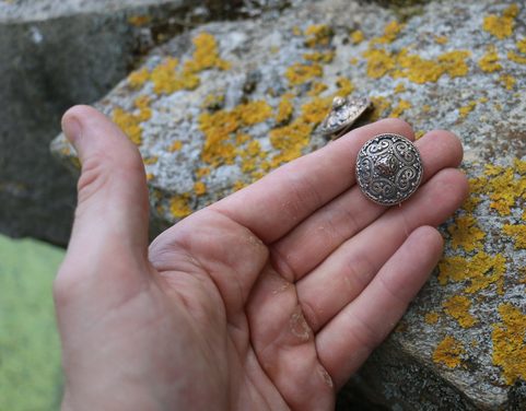 VIKING BROOCH, STORA RYK, FÄRGELANDA, SWEDEN, BRONZE