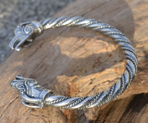 DRAIG - CELTIC DRAGON, STERLING SILVER BRACELET, 39 G.