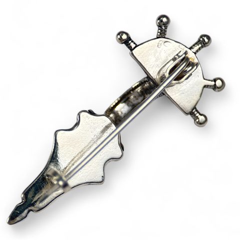 EARLY MEDIEVAL FIBULA, STERLING SILVER BROOCH