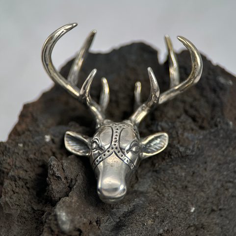 DEER, NECKLACE, STERLING SILVER