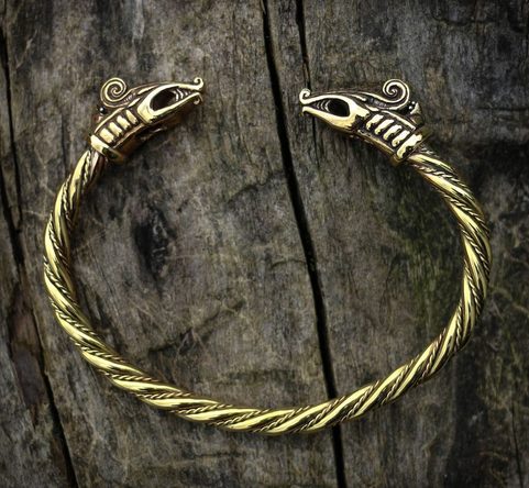 DREKI, VIKING BRASS BRACELET