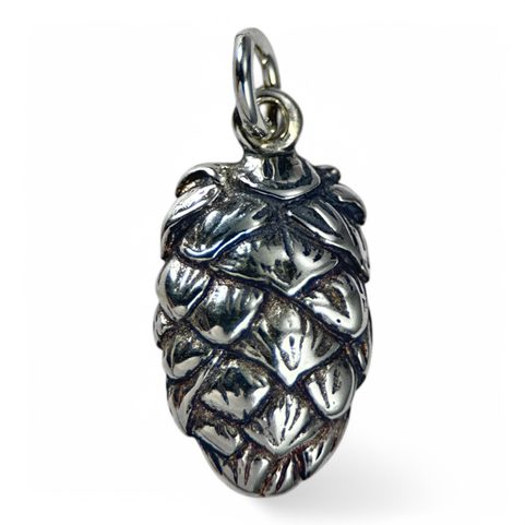 HOPS - HOP CONE, SILVER PENDANT
