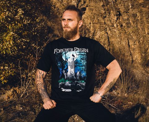 FOREVER PAGAN, HERREN-T-SHIRT FARBIG, NAAV