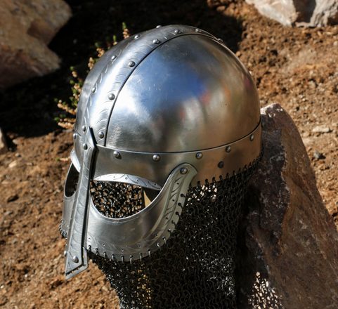 EINAR, VIKING HELMET WITH AVENTAIL 1.5MM