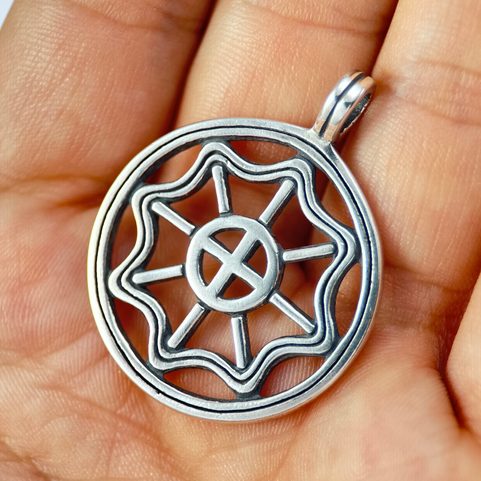 SLAVIC SUN II, SILVER PENDANT