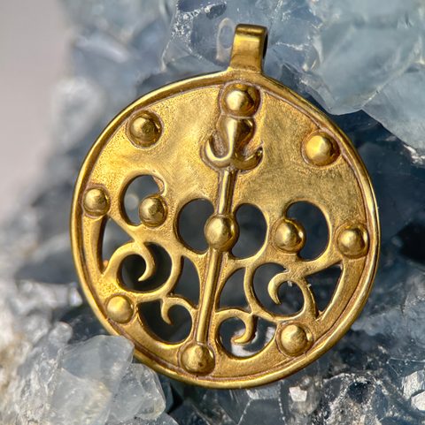 CELTIC LA TENE DRAGON OR BOAR BRASS PENDANT, LOCALITY OF SKRYJE, CENTRAL BOHEMIA