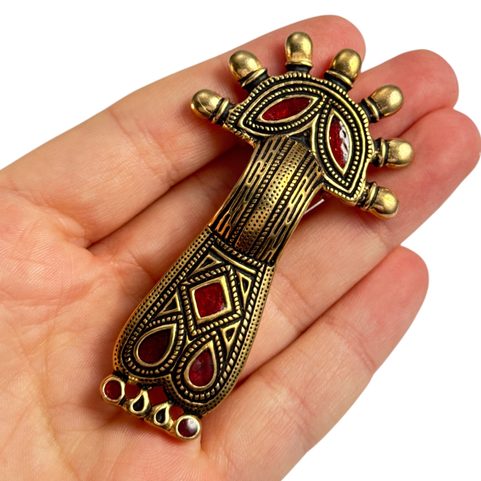 BROCHE MÉROVINGIENNE, BRONZE, KENT