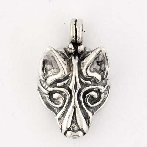 FENRIR, NORSE WOLF PENDANT, SILVER 925,