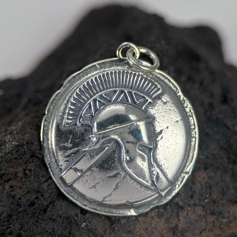 SPARTA, SPARTANISCHER KRIEGER, ANHÄNGER, SILBER 925