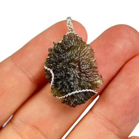 NORICA, PENDANT - MOLDAVITE, SILVER 925/1000