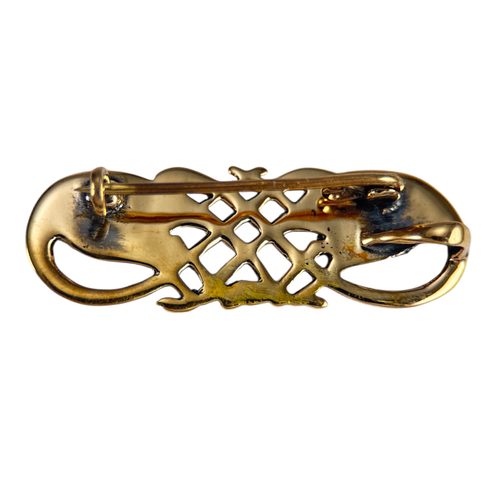 KNOTTED BIRDS, BRONZE BROOCH OR PENDANT