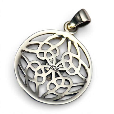 CERCLE CELTIQUE, LABRADORITE, PENDENTIF, ARGENT 925/1000