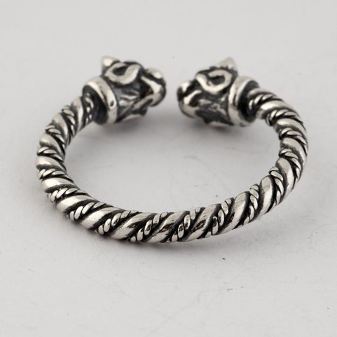 CHAT CELTIQUE, BAGUE EN ARGENT