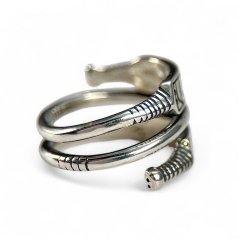 WEALTH - VIKING SILVER RUNE RING, AG 925