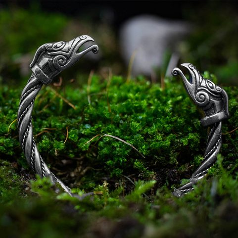 DRAIG - CELTIC DRAGON, STERLING SILVER BRACELET, 39 G.