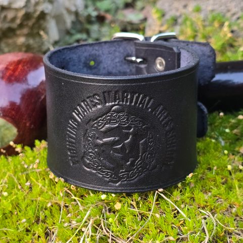 FIGHTING HARES, IRISH STICK FIGHTING, BRACELET, BLACK