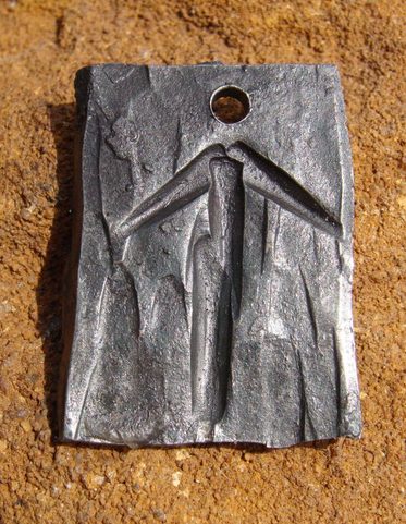 TIWAZ, FORGED RUNE PENDANT, IRON