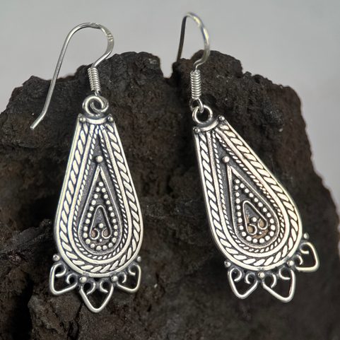 LADA, SILVER SLAVIC EARRINGS, AG 925