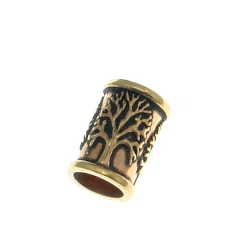BEARD BEAD WITH TREE, BRONZE