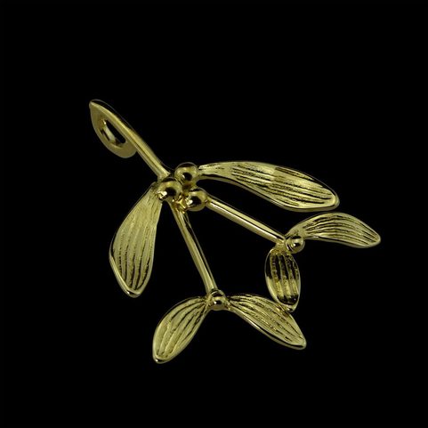DRUID BLACK, KELTISCHER ANHÄNGER, 14K GOLD