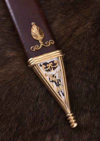 ROMAN GLADIUS POMPEII WITH LEATHER SCABBARD
