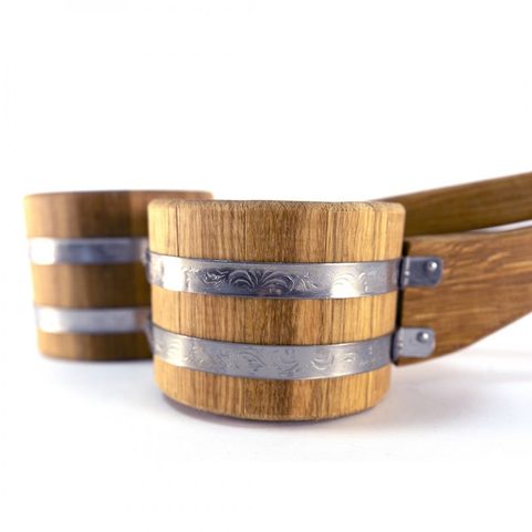 WOODEN SAUNA LADLE, OAK 1 L
